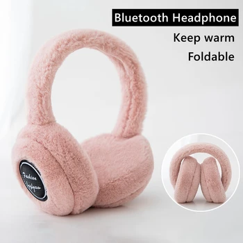 Auriculares inalámbricos con Bluetooth y micrófono para niñas, casco de invierno para escuchar música, regalo de Navidad