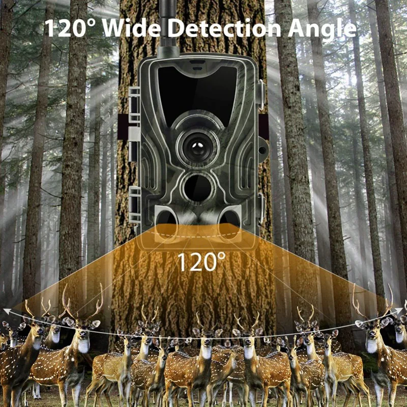 Hc-801M охотничья камера 2G Sms/Mms/Smtp Дикая камера 0,3 S триггер фото-ловушки для животных 16Mp Hd ночная версия камеры скаута