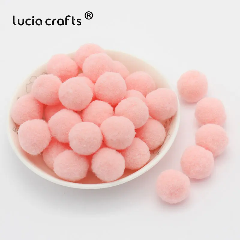 Lucia crafts, 144 шт, 15 мм, разноцветный помпон, меховой шар, для рукоделия, свадьбы, вечеринки, домашнего декора, сделай сам, детские игрушки ручной работы, аксессуары K0502 - Цвет: Color 3  144pcs