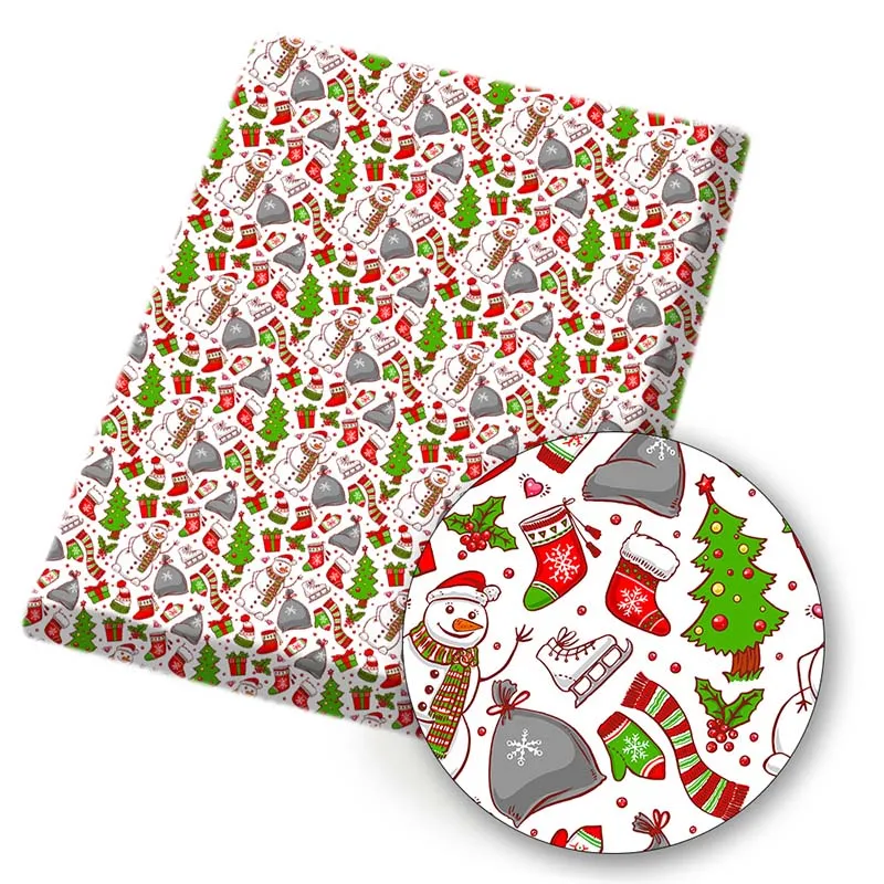 

Christmas Polyester Cotton Fabric Printed Cloth Sheet DIY Dress Supplies Handmade Bag Material Home Textile Patches 45*150cm 1pc