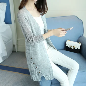 

and Long-style jackets with thin spring jackets, hollow out thin air-conditioned sweaters, sunscreen summer clothes