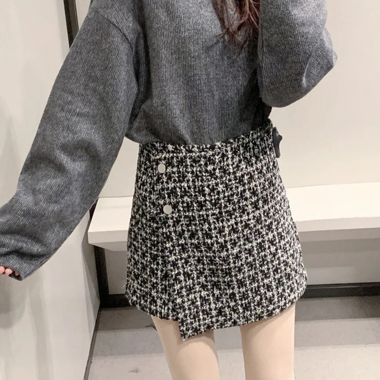 Женская короткая юбка комплект с вышивкой для девочек черный топ в клетку женская сексуальная юбка мини тартан юбка-брюки корейские