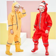 Детские плащи-комбинезоны, водонепроницаемый детский комбинезон с героями мультфильмов, дождевик для маленьких мальчиков и девочек от 2 до 10 лет, непромокаемые штаны, TX099