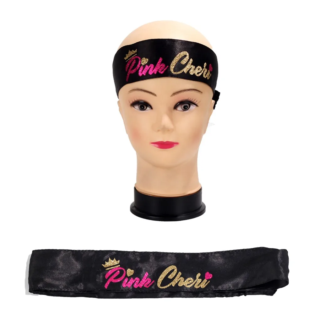 Индивидуальный логотип Роскошный человеческих волос Virgin упаковка атласная Край обертывание шарф повязка на голову