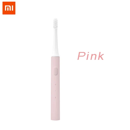 Pink 1pcs Xiaomi Mijia T100 звуковая электрическая зубная щетка смарт-взрослая ультра звуковая автоматическая зубная щетка USB перезаряжаемая Водонепроницаемая зубная щетка - Цвет: Pink 1pcs