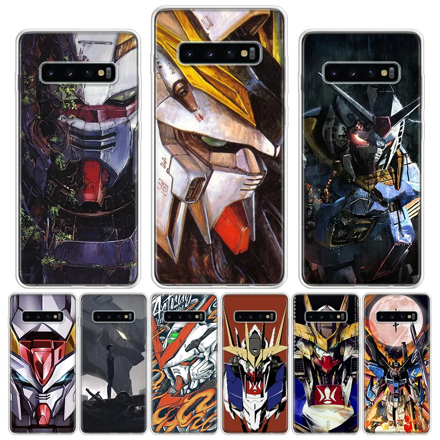 Силиконовый чехол для телефона с Аниме Gundam Robot Samsung Galaxy S10 Plus S20 FE S21 S22 Ultra Lite S10E S9 S8 +