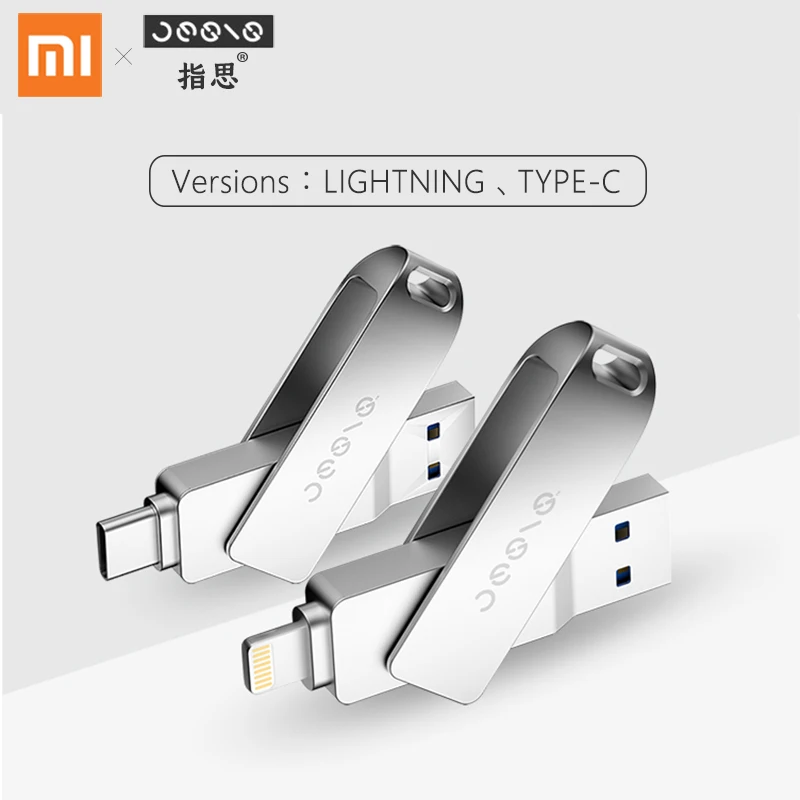 

Xiaomi Jesis USB flash disk Type-C ,Lightning Interface Mobile phone Storage space expansion 32/64/128GB U disk for Phone,laptop