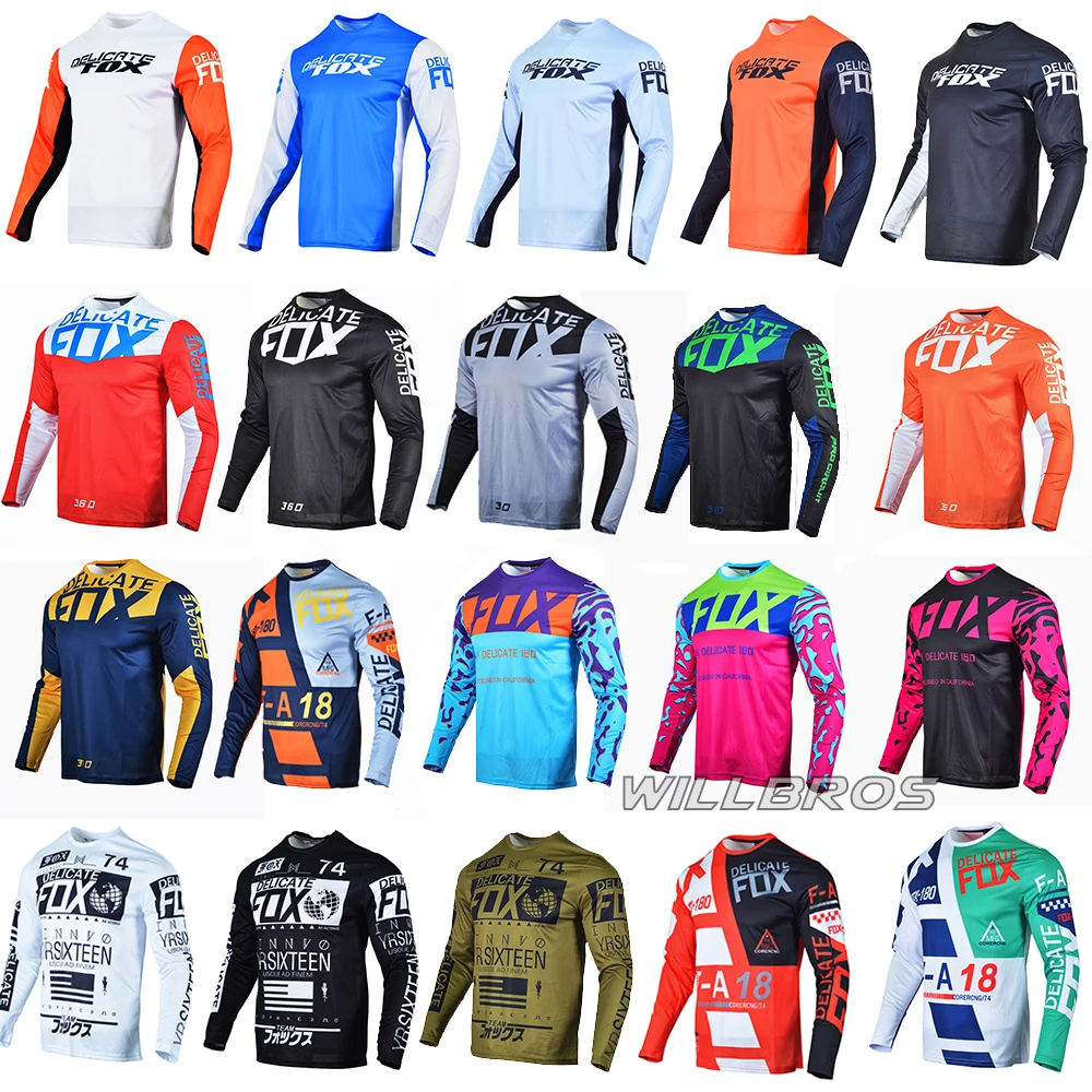 

180 360 Jersey Motocross Racing Long Sleeve Motor ATV UTV Dirt Bike Cycling T-shirt Scooter Offroad Mens