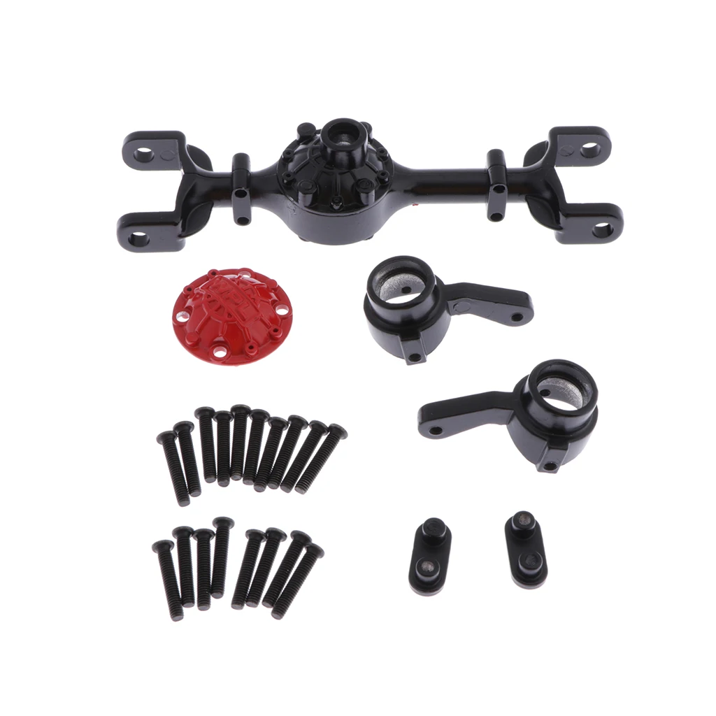 RC Hobby Truck Accessories Front Axle Housing Assembly Kit with 2x Steering Knuckle for WPL, JJRC 1:16 Military Truck