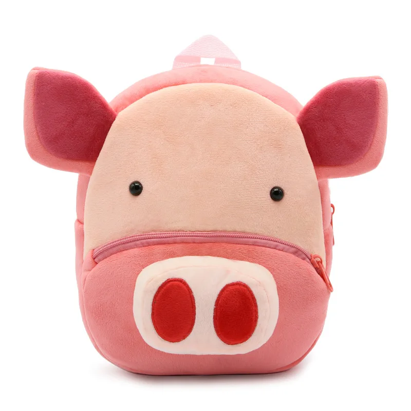 Cute Animal Park CHILDREN'S School Bags Backpack Plush Backpack Animal Pigskin CHILDREN'S Early Education Burden Relieving Bag