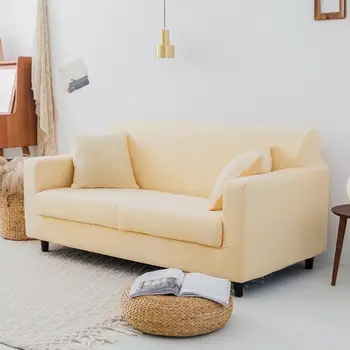 

Sofa Cover for Living Room solid elastic Case for Sofa Sectional Couch Covers Spandex Stretch Sofa Cover white 1/2/3/4 Seater