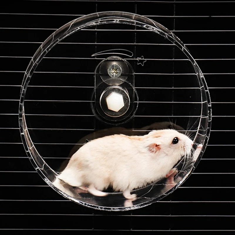 Акриловое прозрачное беговое колесо для хомяка, вращающееся беговое колесо для белки, шиншиллы, обучающая игрушка для домашних животных