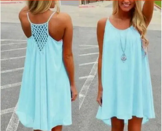 Women beach dress fluorescence female summer dress women chiffon voile women dress summer style women clothing plus size S-3XL