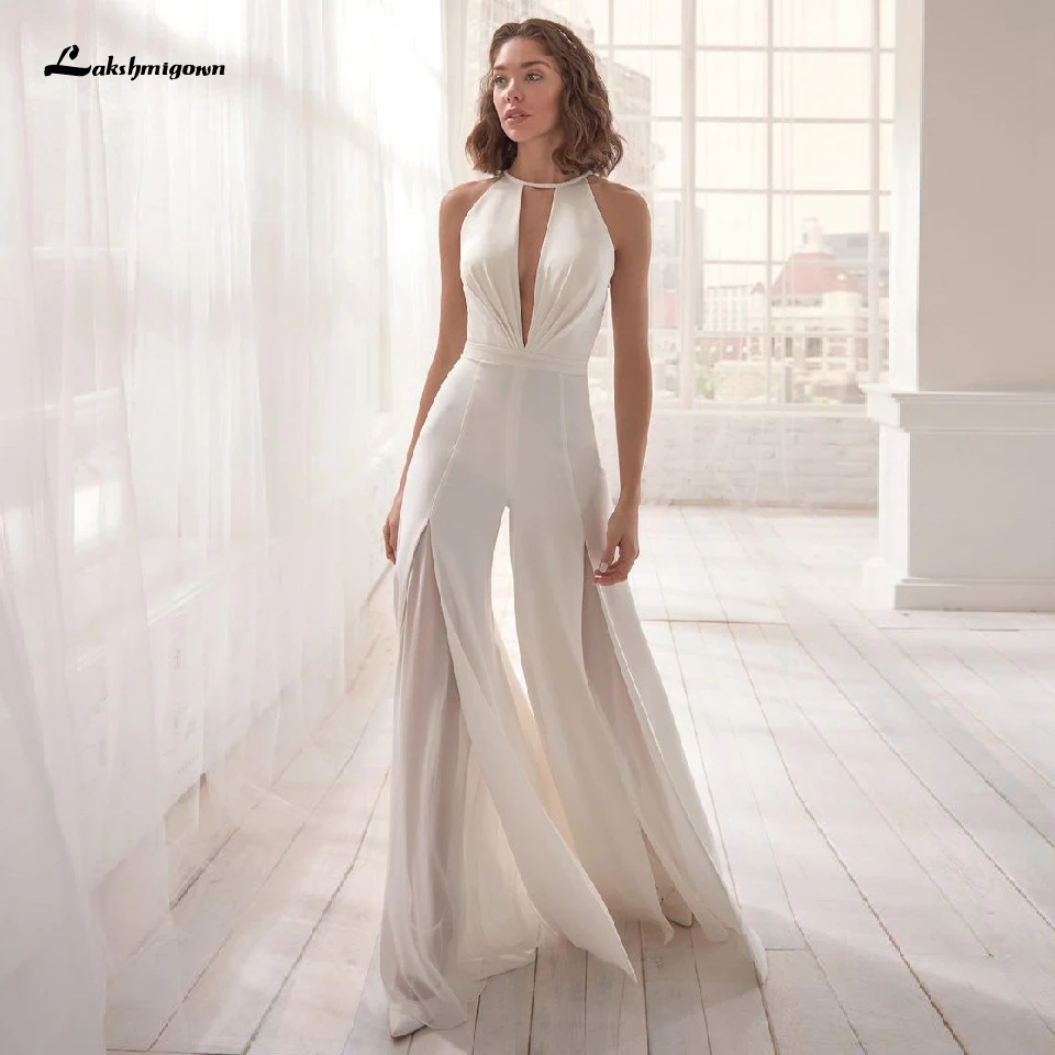Boho Satin Wedding Gowns 