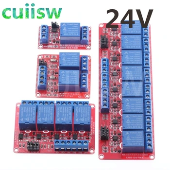 

Relay Board Shield with Optocoupler High & Low Lever Trigger for Ardiuno 24V 1/2/4/8 Channel Power Supply Relay Module