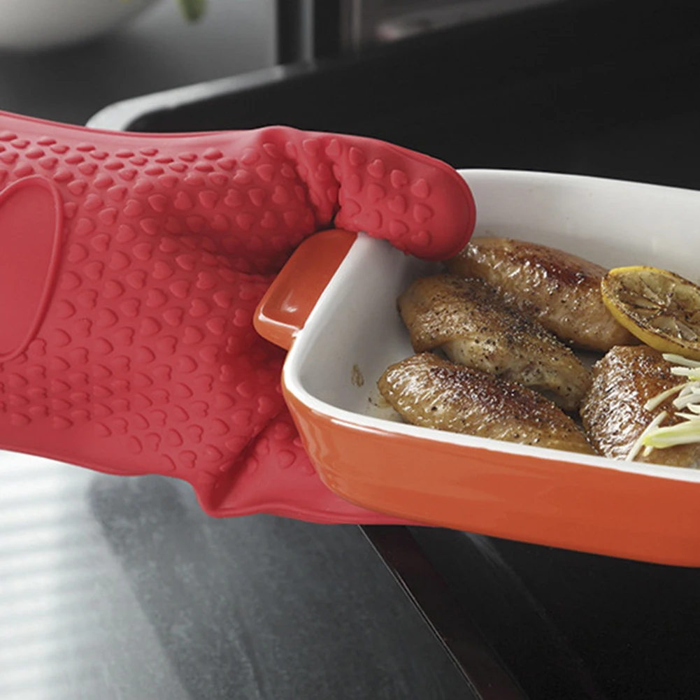 1Pc Home Kitchen Cooking Baking Microwave Insulation Heat Resistant Cover Glove Oven Mitts