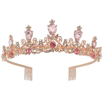 

Wedding Crown Tiara Alloy Crystal Crown Hair Hoop Headdress Birthday Hair Hoop Beautiful Hair Decor Women Wedding Headdress