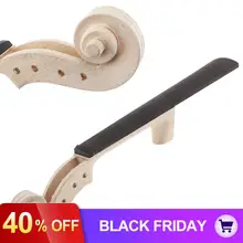 4/4 Размер клен скрипка шея Черное дерево гриф DIY Набор скрипки части аксессуары с ручной резной прокрутки