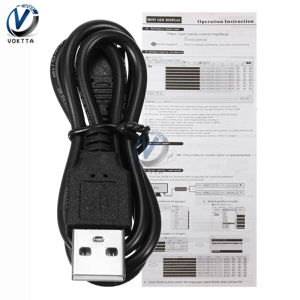 Mini LED Digital Display Rechargeable Programmable Name Badge 15 Display Languages Durable Scrolling Led Tag Sign Badge Module