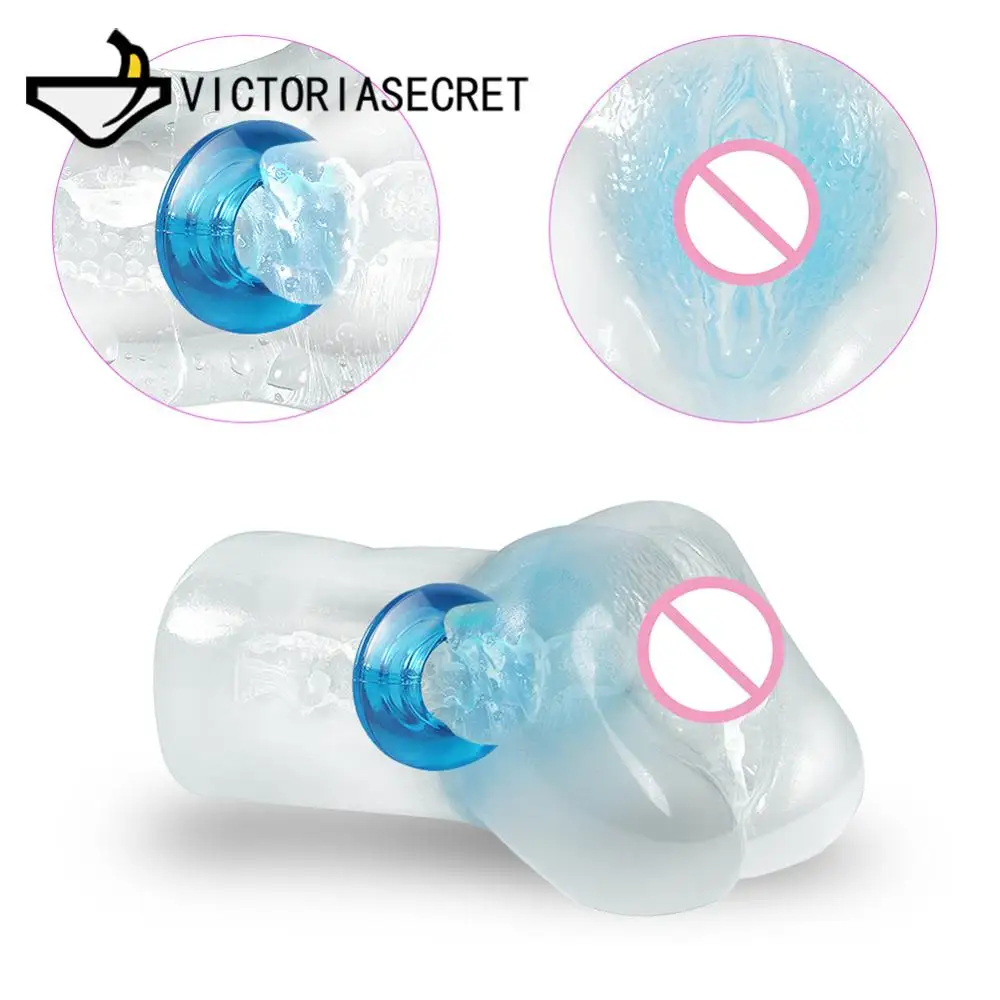 Soft Transparent silicone Sex Doll Male Masturbator 3D vagina for men realistic Pussy licking Adult Sex Toys Masturbating device