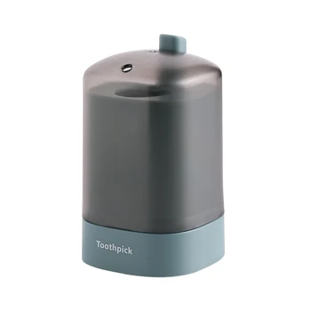 

Automatic Toothpick Box, Portable Transparent Window Pop-up Toothpick Container Anti-skid Storage Box