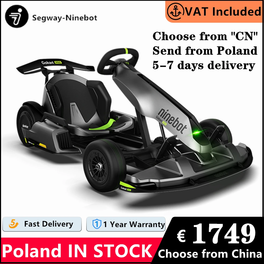Eu Stock Original Ninebot No. 9 Electric Gokart Pro Lamborghini Kart Lo Stesso Modello 4800W Motor Self Balance Scooter Car Racing