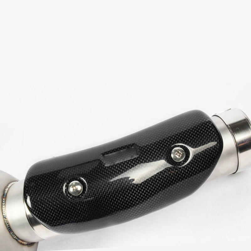 Slip for BMW S1000RR 2015 2016 Motorcycle Exhaust Muffler Tail Tube Mid Link Pipe System with Heat Shield Cover Carbon Fiber - Image 3