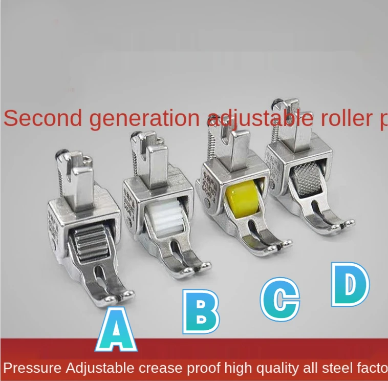 Prensatelas de rodillo ajustable para máquina de coser Industrial, pie de rueda plana multifunción, para materiales gruesos|Máquinas de - AliExpress