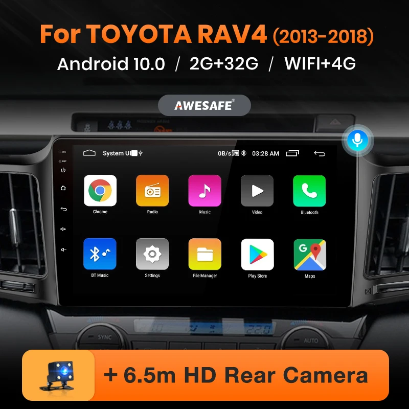 Автомагнитола AWESAFE PX9 для Toyota мультимедийный видеоплеер на Android 2013 2 Гб ОЗУ 32 ПЗУ с