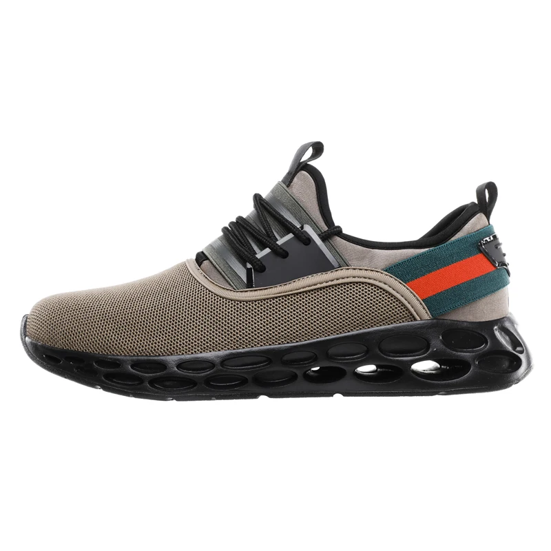 Коричневый Men's Sneakers Ultralight Breathable Running Shoes Fashion Casual Sports Zapatos Super Comfortable Pop Flexible Jogging Shoes - Цвет: Коричневый