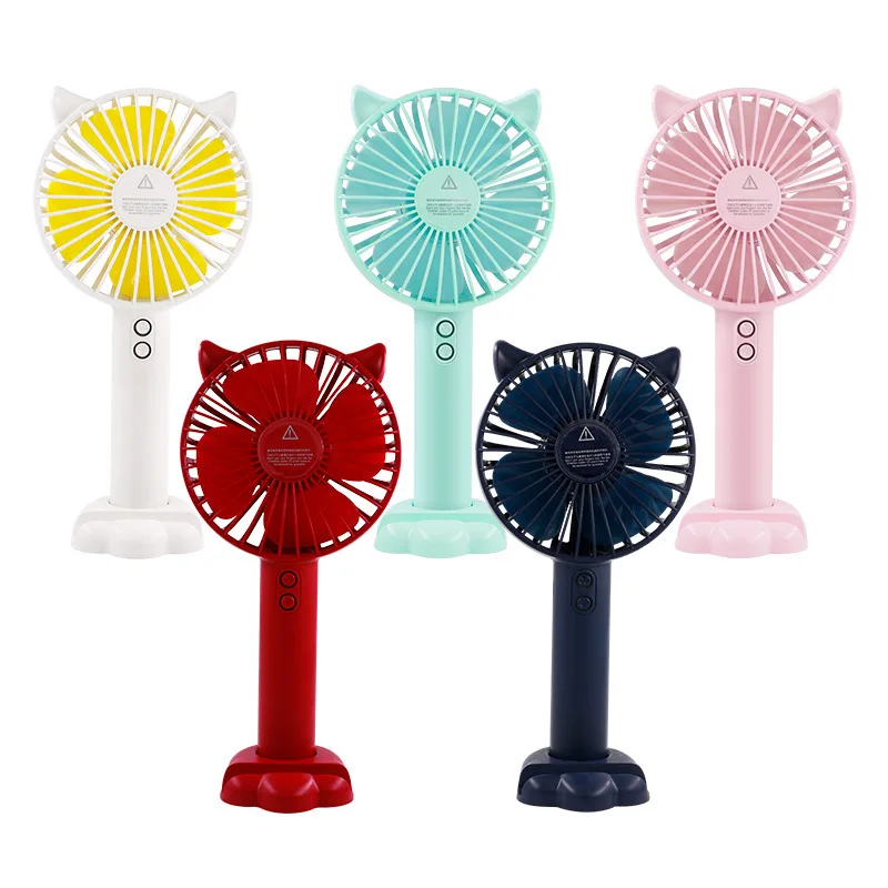 

USB Charging Demon Small Fan Dormitory Office Carry-on Mini Portable Hand-Held Mute Small Fan Crestor Logo