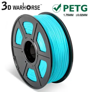 

PETG Cyan Color Filament with Spool 3D Printing Filaments 1kg 1.75mm Consumables Print Material for 3D Printer and Printing Pen