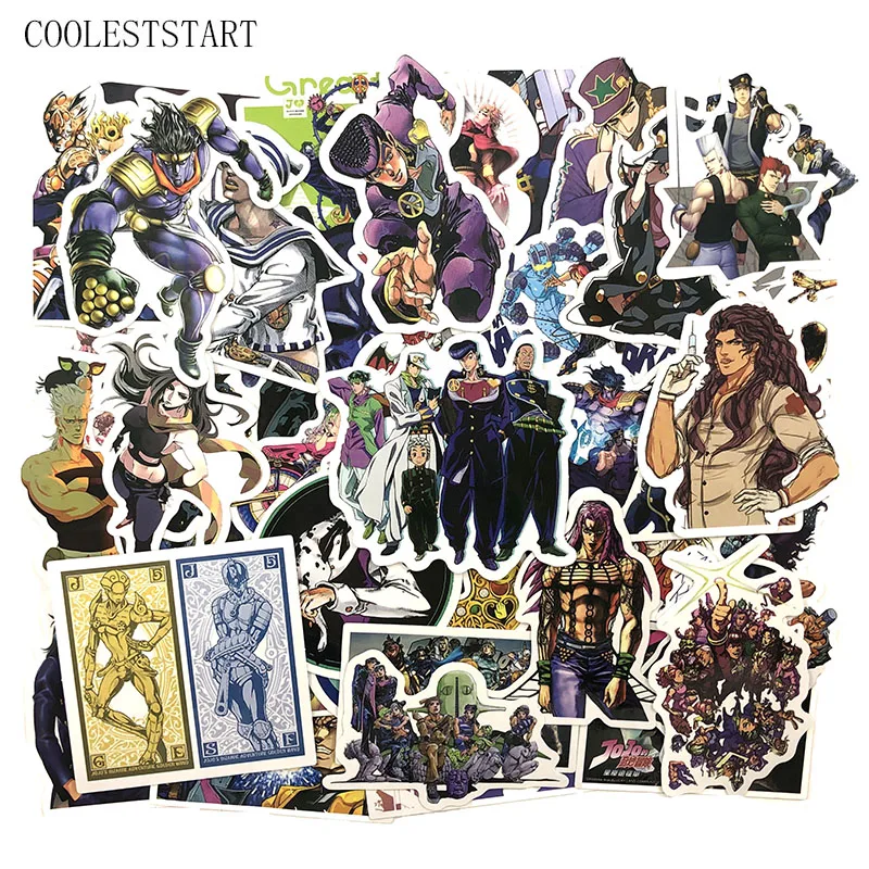 50 шт./компл. аниме Jojos Необычные наклейки на тему путешествий для ...