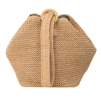 

Handbags Straw women bag new Fashion Women's Open Weaving handbag Solid Color Messenger Bag Shoulder Versatile pocket Phone Bag