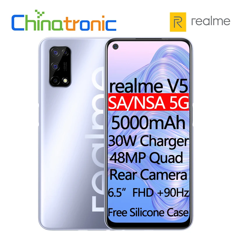 Оригинальный смартфон realme V5 6 ГБ 128 фотосессия 720 Восьмиядерный процессор 5 дюйма