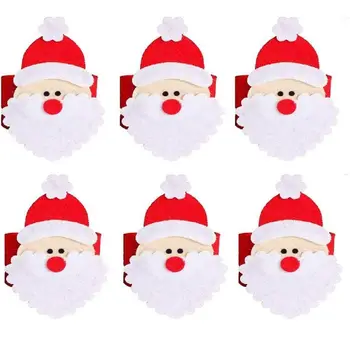 

8pcs Christmas Napkin Rings Napkin Holder Party Banquet Dinner Table Decor