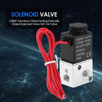

1/8inch BSP N/C Aluminum Solenoid Valve Direct-acting Normally Closed Air Valve Socket or Terminal Electrical Connection
