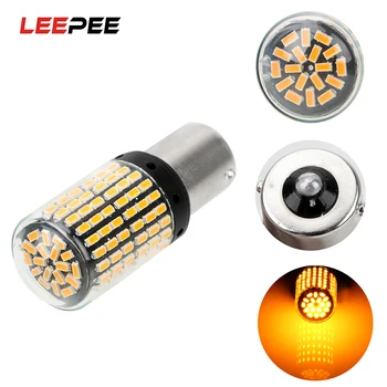 

LEEPEE 1Pcs BA15S P21W Signal Lamp No Hyper Flash lights LED Canbus Bulbs 3014 144 smd Reverse Lights Auto Car Turn Signal