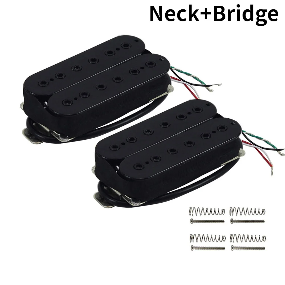 

Ohello Black 1 комплект, пикап Alnico 5 с хамбакером, пикап для электрогитары, черный пикап для шеи/моста