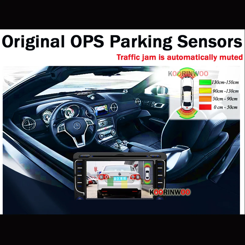 Koorinwoo Электромагнит parktronic 8 Датчик парковки автомобиля оповещение 4 задняя камера