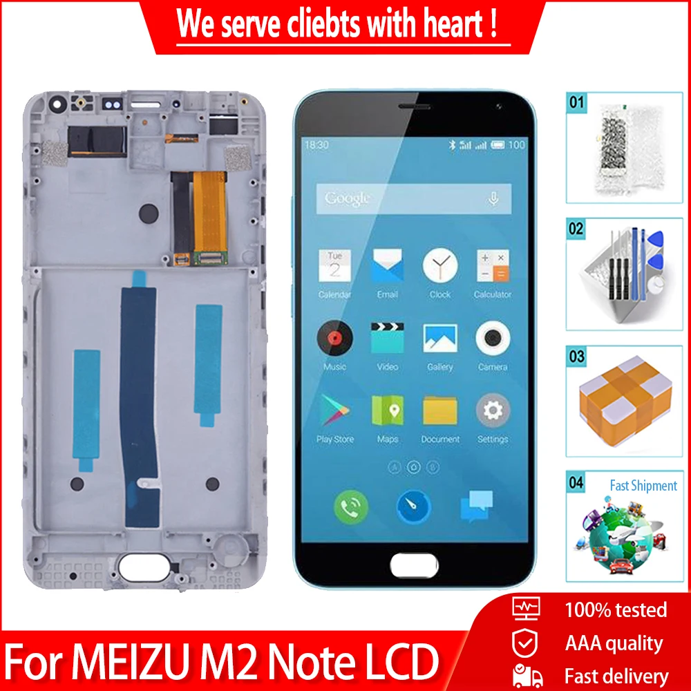 5 &quotAAA + ЖК-дисплей с рамкой для MEIZU M2 Примечание M571H M571M M571C M571U Дисплей кодирующий