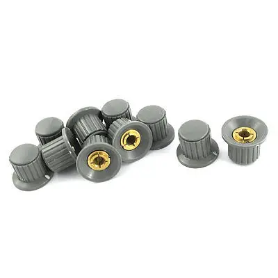 6mm Dia Shaft Hole Potentiometer Rotating Switch Knob Cover Gray KYP25-18-6 10pcs | Обустройство дома