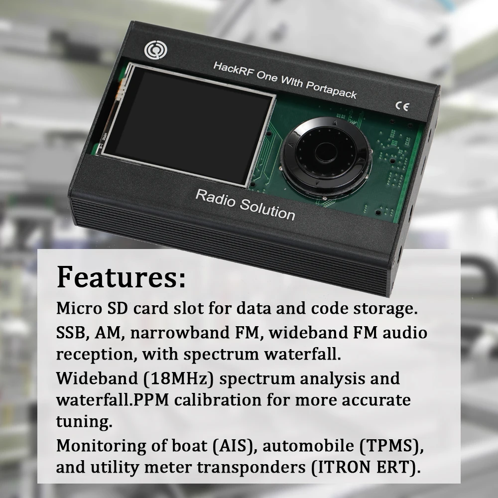 

2.4 Inch LCD Touching Panel Portapack with Metal Case for HackRF One SDR Software Defined Radio with shell
