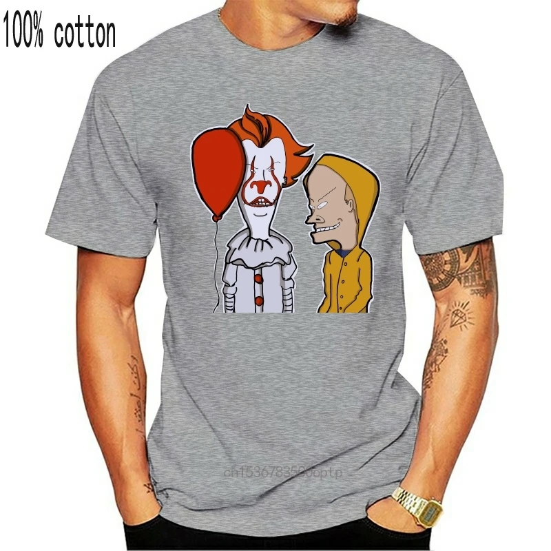 Черная забавная ужасная футболка Beavis и Butthead X It Pennywise And georggie для молодежи среднего