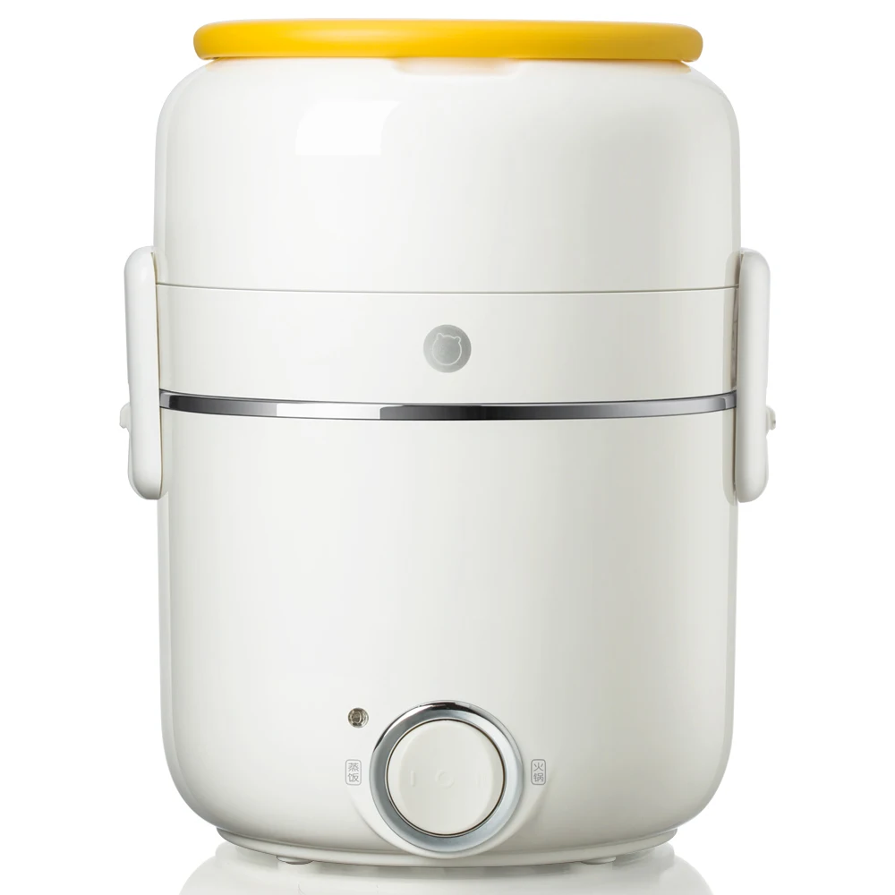 

Double Layer Electric Cooker Lunch Box Rice Cooker Insulation Heating Cooking Hot Meal Vacuum Preservation Two Firepower
