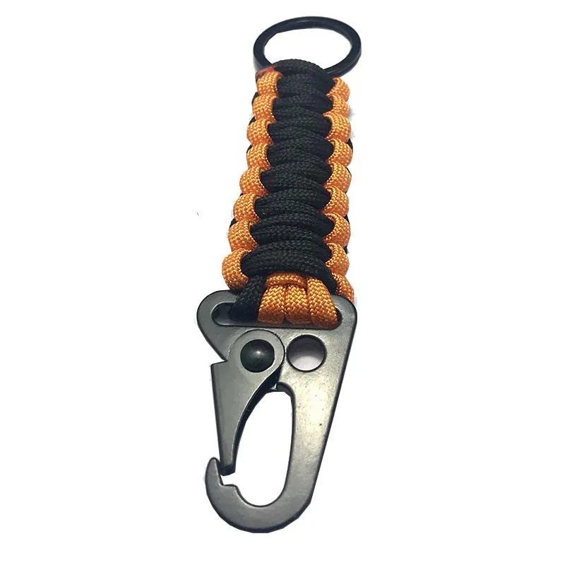 Паракорд веревочный брелок карабин Плетеный открытый набор цепь для активного отдыха Туризм Кемпинг EDC крюк выживания брелок для аварийной ситуации