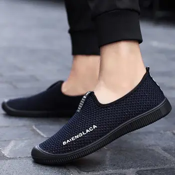 

Casual shoes men sneakers 2019 fashion solid breathable mesh summer sneakers men shoes slip-on flats male shoes tenis masculino