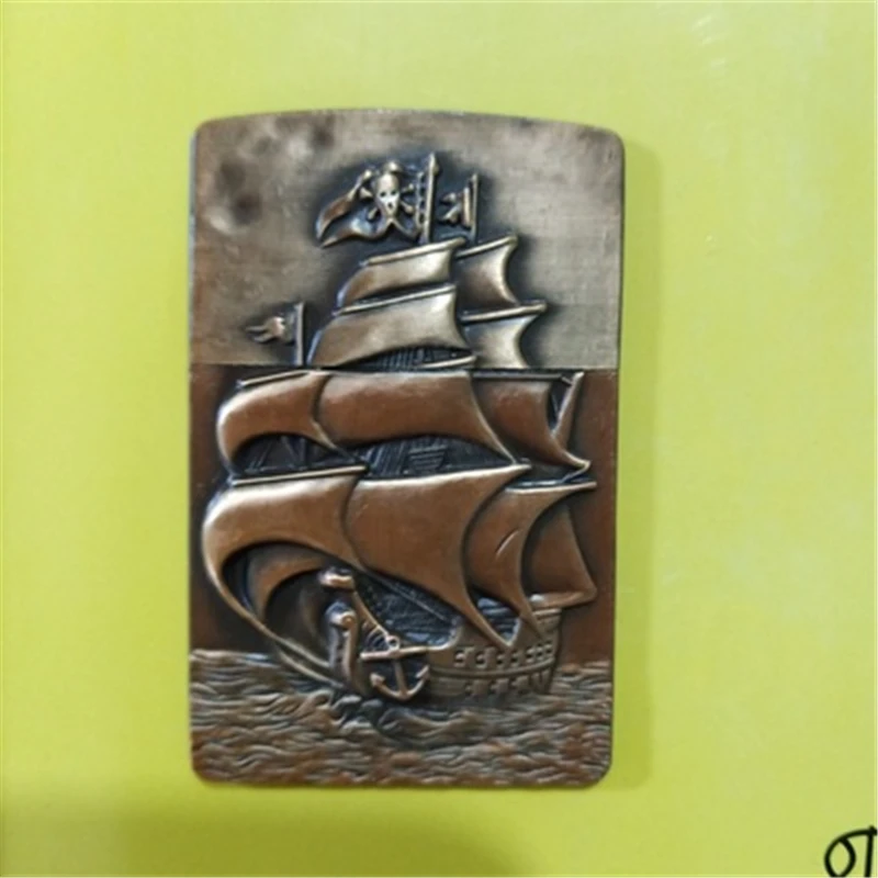 sailboat2 1 шт. металлический значок DIY зажигалка аксессуары Замена керосинового масла Зажигалка декор самоклеющиеся Зажигалка стикер. Нет Зажигалка кремниевого типа - Цвет: sailboat2