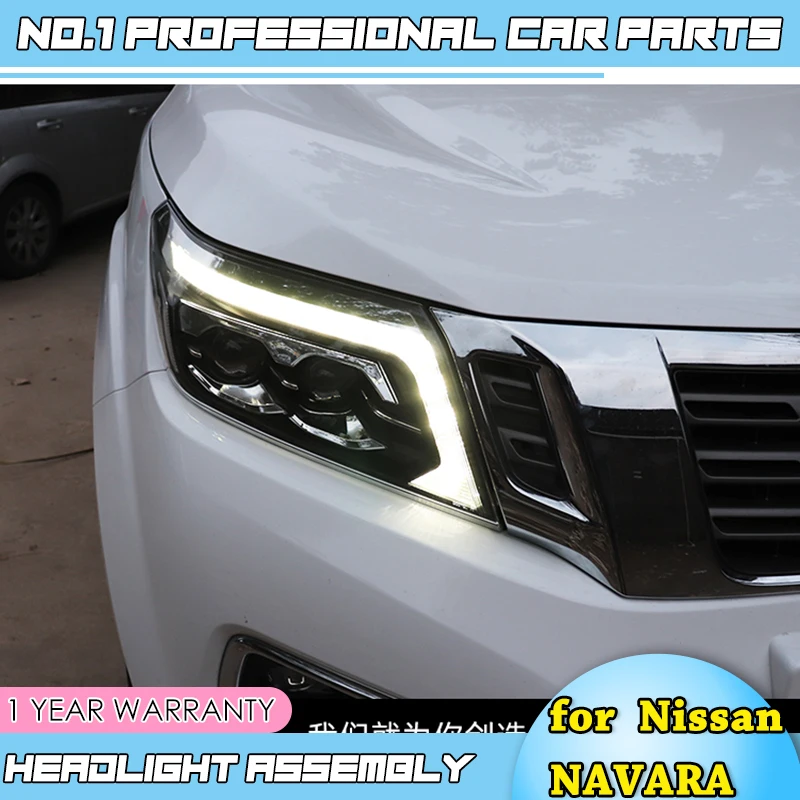 Автомобильные аксессуары светодиодная фара для Nissan NAVARA фары nissan NAVARA фара все светодиодный налобный фонарь+ Динамический токарная обработка, Новинка