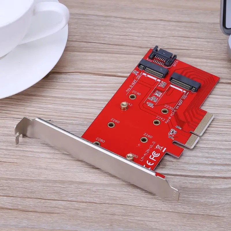 Высокоскоростной Pci-E X4 для Ngff(M.2) жесткий диск Ssd карта удлинитель Sata кабель карта адаптер для ПК настольный Pcie карта адаптер